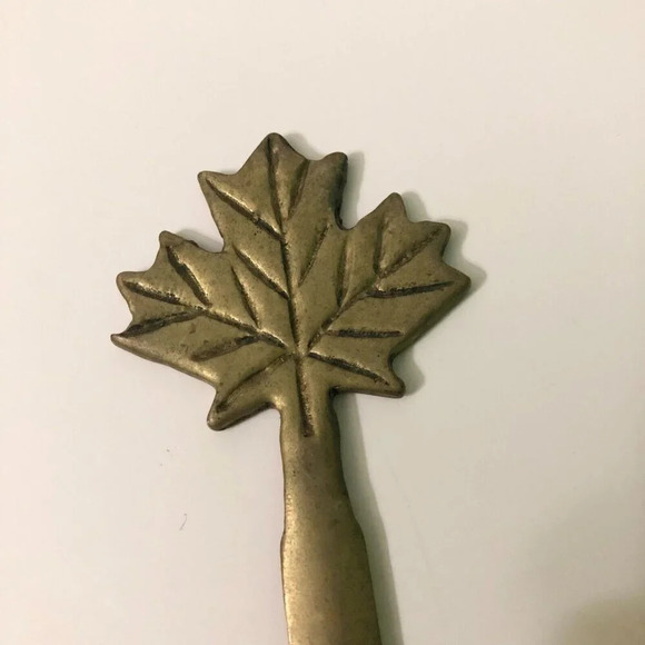 Vintage Brass Canadian Maple Leaf Letter Opener 7.5 Inch Long - Picture 2 of 14